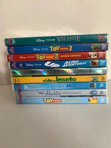 Lote com 9 DVDS - Disney Pixar - LACRADOS de fábrica