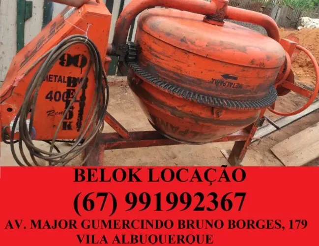 Aluguel de Betoneira com 10 metros de extensão R$ 300,00