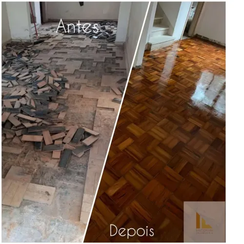 Restauração de pisos em madeira .