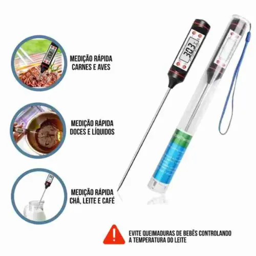 Termômetro Culinário Digital  Alimento Cozinha 
