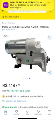 Motor de partida hilux  automatica  2005/2015