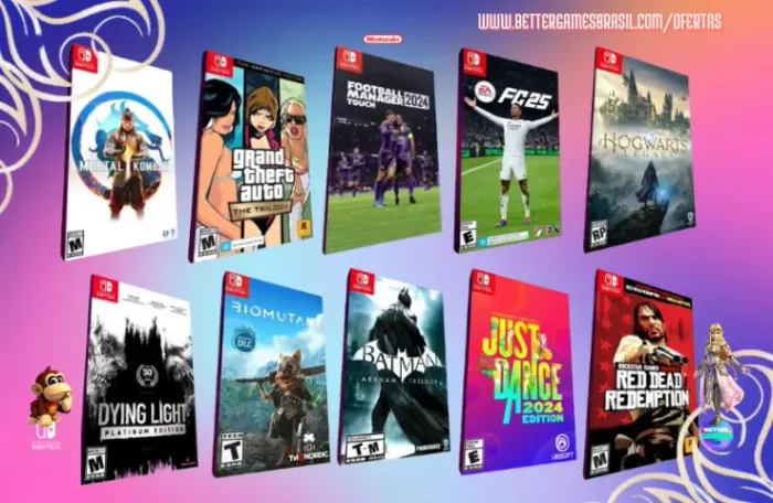Football 1 Mortal Kombat FC 25 GTA 5 Hogwart Just Dance Batman Red Dead Fifa Legado Zelda