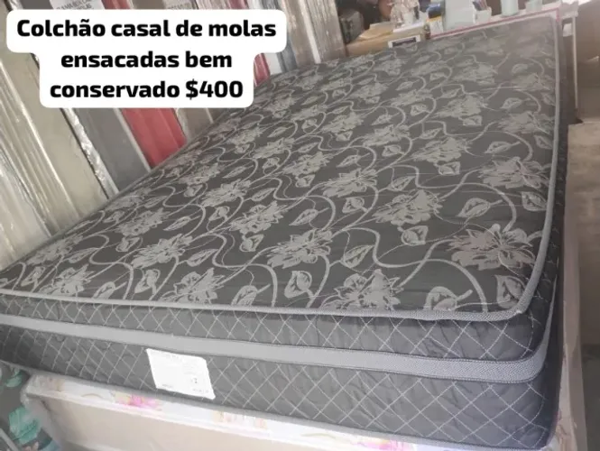 COLCHÃO CASAL DE MOLAS ENSACADAS SEMI NOVO R$400 ENTREGO