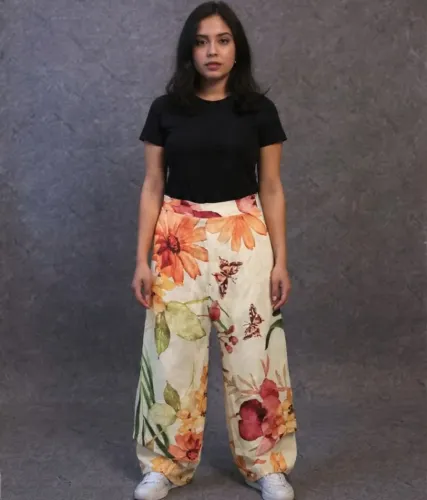 7_Calça pantalona / Miroa / Tam M 