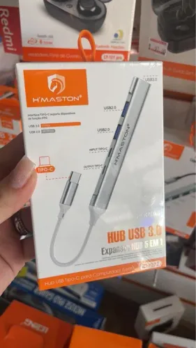 Hub para celular tipo C USB 3.0 H'MASTON 5 em 1