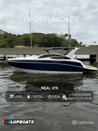 LANCHA REAL 275 DIESEL - 2016 (CORAL, FOCKER, VENTURA, NX)