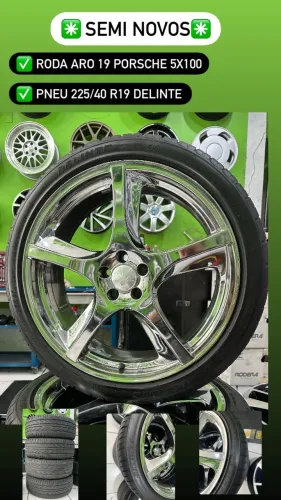 Jg Roda Porsche Aro 19 5x100 + Pneu 225/40/19 Delinte