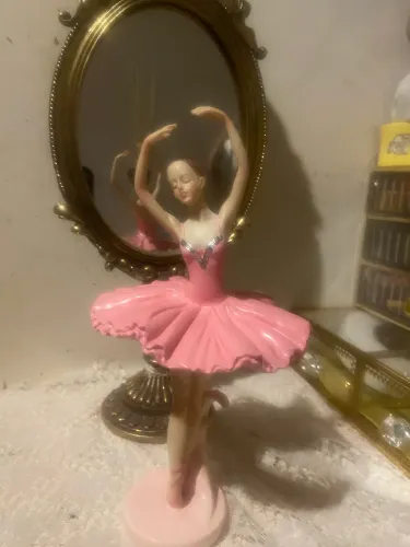 Bailarina resina cor de rosa