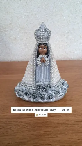 Nossa Senhora Aparecida Baby - 15cm / Pronta Entrega - Imagem Religiosa Estilizada 