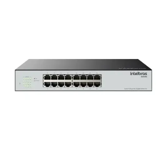Switch Intelbras de 16 Portas S1016g Conmutación de 32GBs