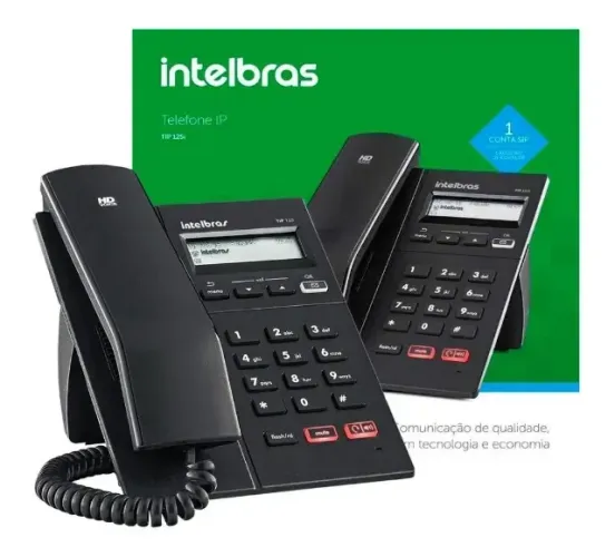 Kit 4x Intelbras Telefone IP VOIP Tip 125i Display Viva-voz