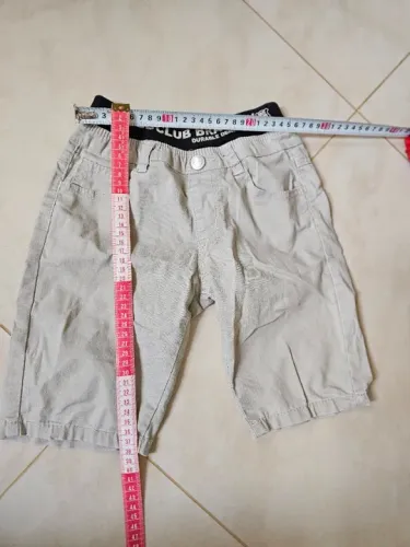 Short sarja com elástico na cintura para menino 6 anos