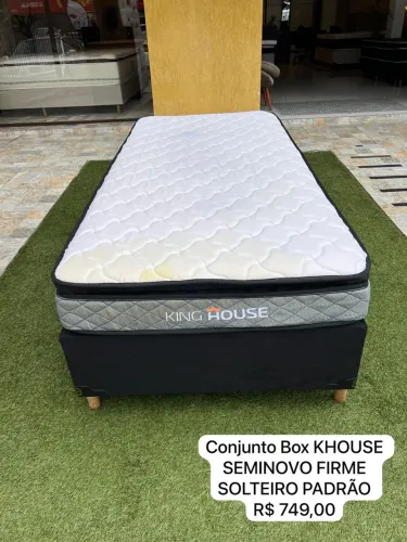 Conjunto Box KHouse de Solteiro Padrão Firme Seminovo- ENTREGAMOS 
