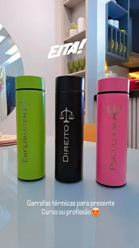 Garrafa térmica de curso para presente