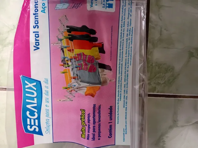 Varal sanfonado Secalux de Aço 