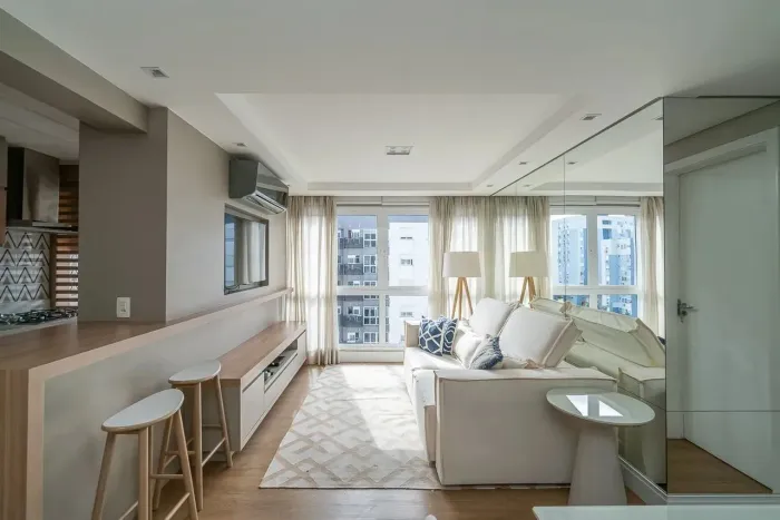 Apartamento mobiliado para alugar no Chácara das Pedras com 2 quartos (1 suíte)