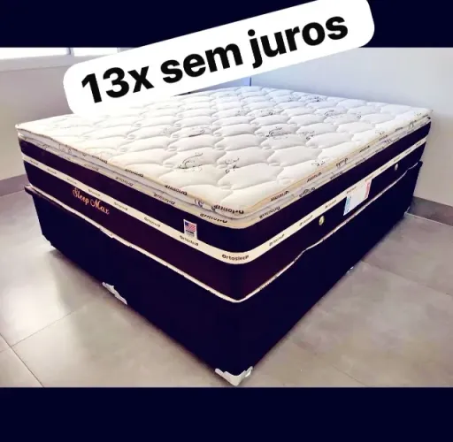 Cama box colchão molas novo