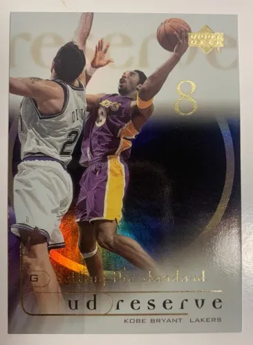 Kobe Bryant Efeito Holográfico Card NBA Reserve 2001 Basquete Black Mamba Colecionador