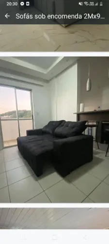 Sofá Retrátil 3 lugares Preto