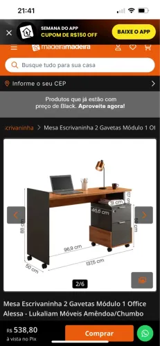 ESCRIVANINHA COM RODINHAS