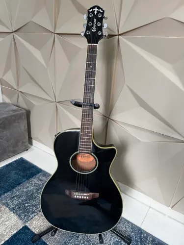 Violão Aço Crafter US-58 CEQ BK Flat Raridade!!