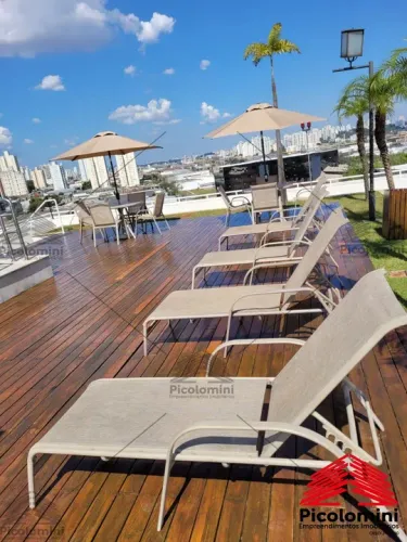 Apartamento tipo flat para locação no Luzes da Mooca, 52 m², suíte, semi mobiliado, garage