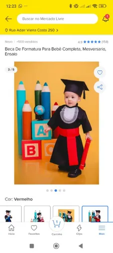 Beca de formatura para bebê completo, mesversário, ensaio.