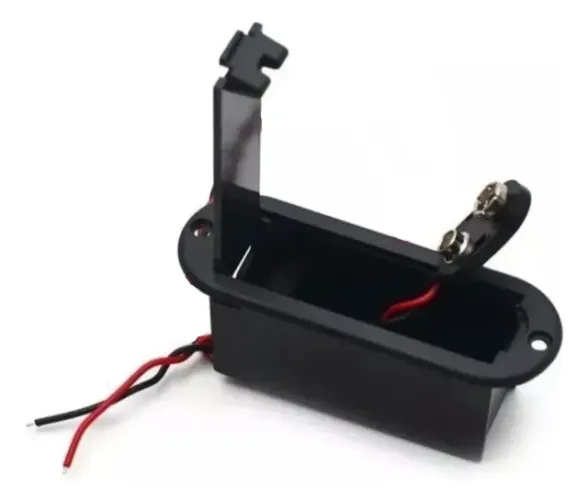 Caixa Case Bateria 9v Violão Contrabaixo com Conector