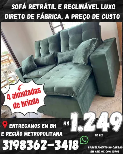 LIQUIDAÇÃO DE FIM DE ANO, SOFÁ RETRÁTIL E RECLINÁVEL LUXO