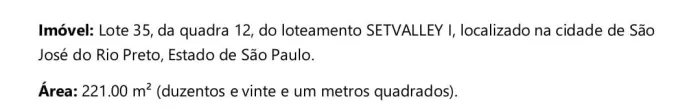 Terreno à Venda - SETVALLEY I 221m²