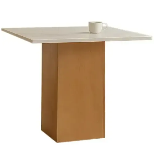 26483.Mesa Dakota 90x90 Tampo Dakota Plus Canto Reto sem Vidro Cinamomo Cel Moveis