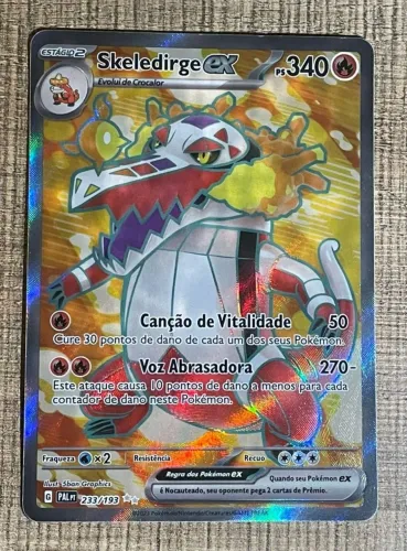Carta Pokémon Skeledirge ex 233/193 - Português