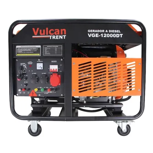 GERADOR DIESEL 954cc 20HP 12,0kVA 12000W TRIFASICO 220/380V PART.ELET. VGE12000DT VULCAN T