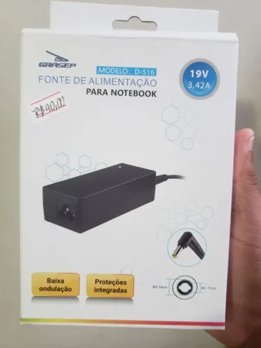 Carregador Notebook de 19V Novo Com - Garantia 
