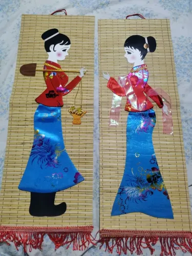 Quadros Decorativos Artesanais - Mulher Oriental - 2 por R$ 30