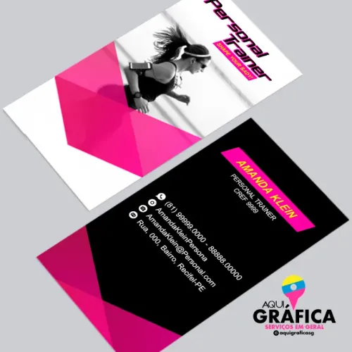 Cartão de Visita Colorido Frente e Verso.