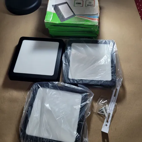 Kit 3 luminárias painel led de embutir