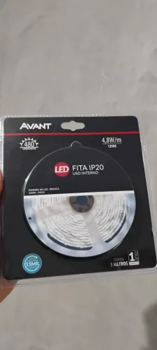 Fita LED 05 metros - Bivolt Com Fonte 12V - Luz Branca - AVANT - Nova