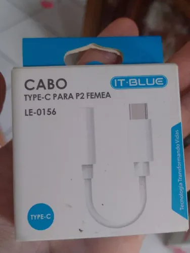 Cabo de áudio P2 para Tipo C do Celular Xiaomi