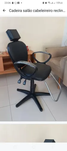 Cadeira salão cabeleireiro reclinável 