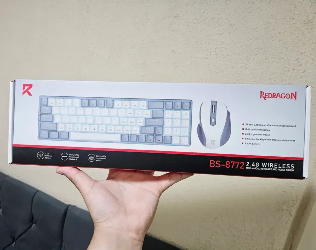 Kit Wireless Redragon BS-8772 Mouse e Teclado VERDE