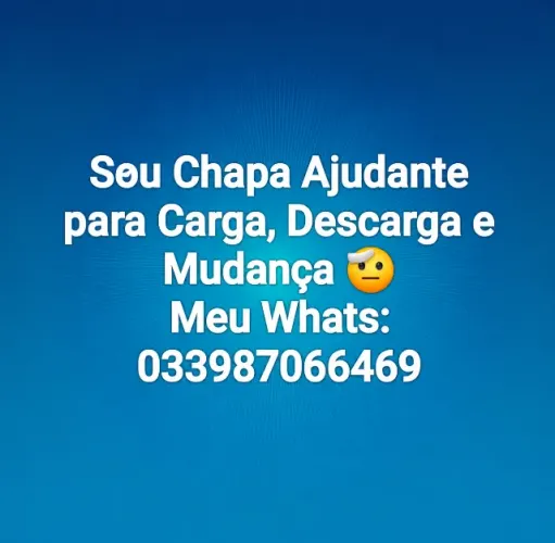 Chapa Ajudante de Caminhão para Mudança e Frete Sempre as Ordens