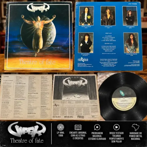 Viper - Theatre of Fate LP Vinil 1989 Nacional + Encarte Original