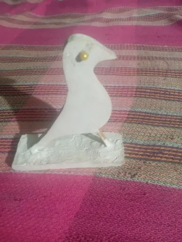 Estátua pequena de pássaro de gesso artesanal*nova*!