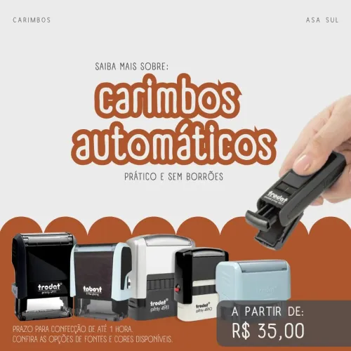 Carimbos automáticos personalizados