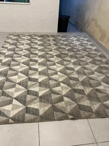 Tapete Grande 2,5x3m Luxo Sala - Estampa Geométrica Moderna 