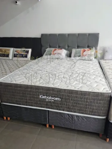 CAMA BOX QUEEN ORTOBOM EM OFERTA POR TEMPO LIMITADO