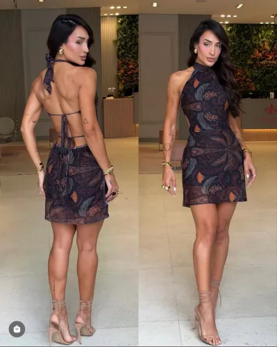 Vestido tule estampado