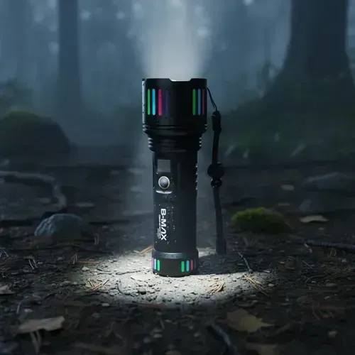 LANTERNA LED 36000 LUMENS BATERIA RECARREGAVEL USB BIVOLT