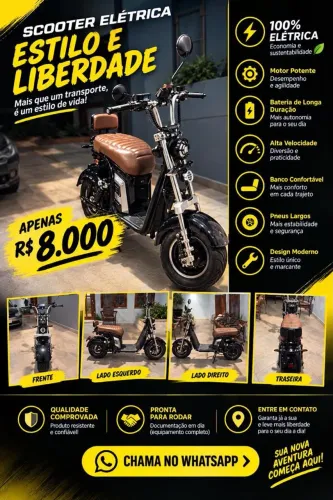 Scooter Eletrica MSD 301 2000w 20ah 2025